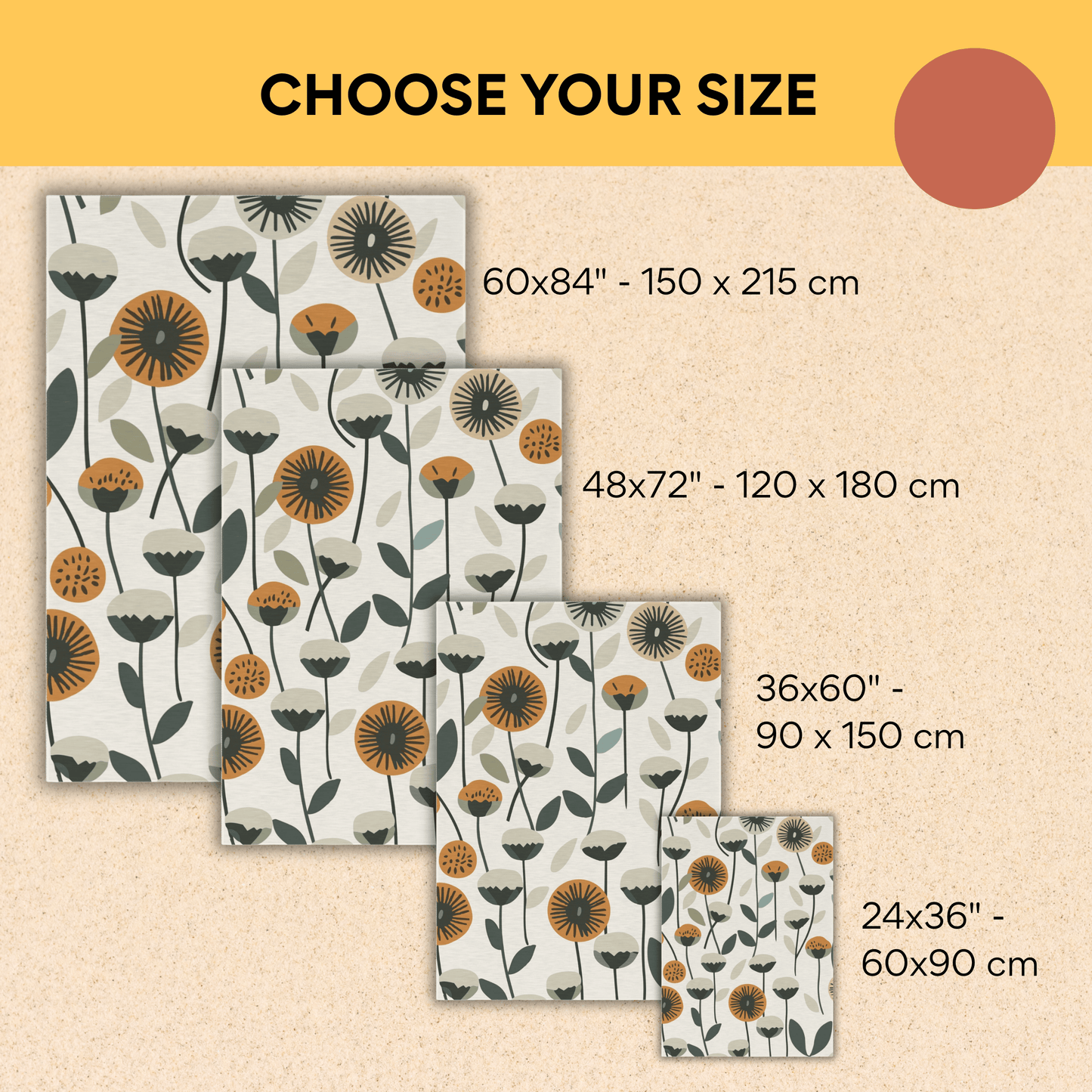 Modern Floral Outdoor Rug — Sage Botanical Patio Rug