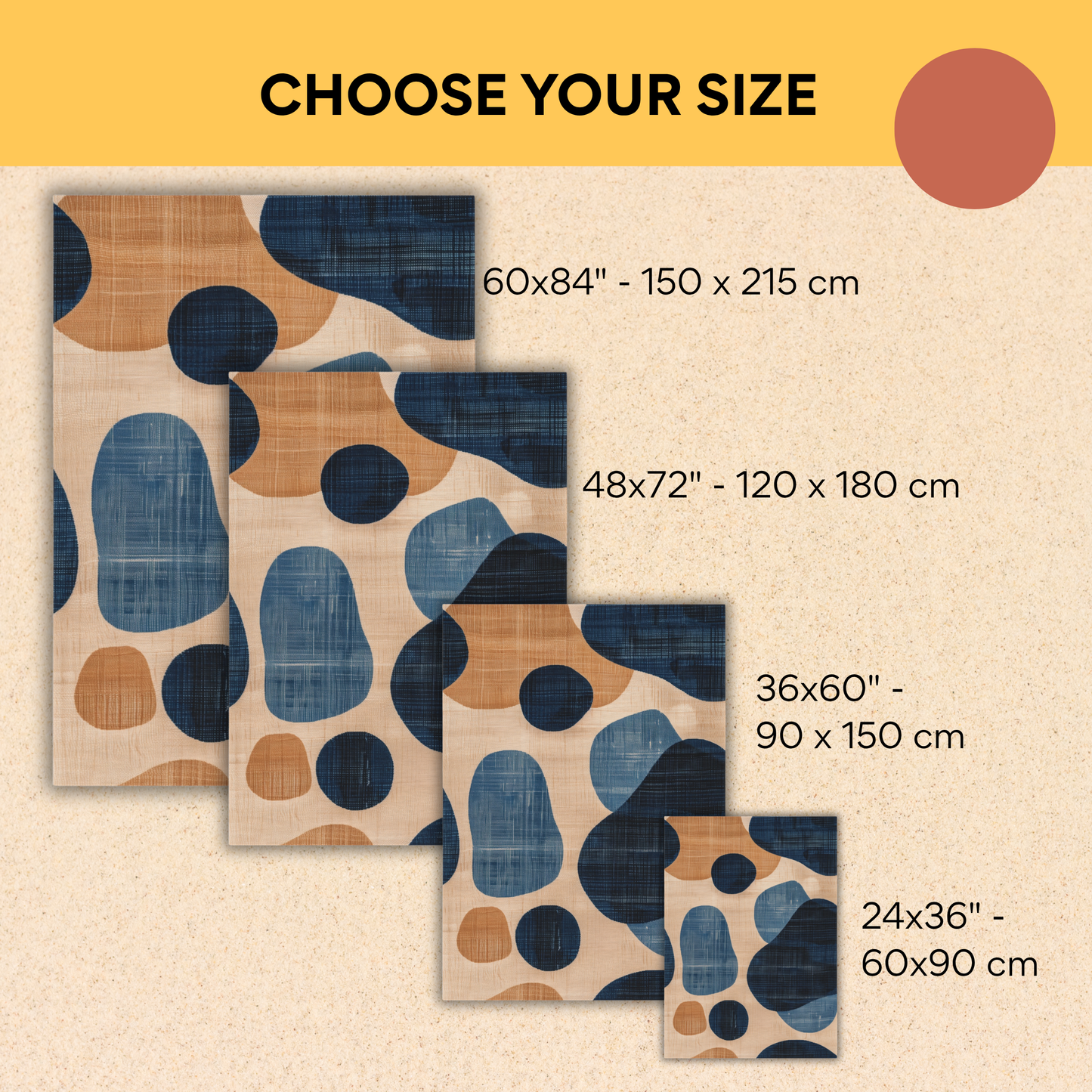 Abstract Pebble Outdoor Rug — Blue Patio Rug