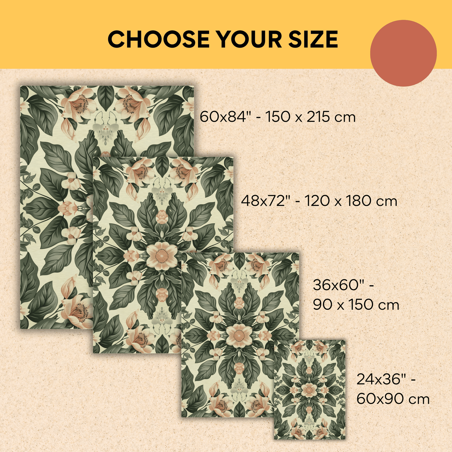 Romantic Bloom Outdoor Rug — Sage Botanical Patio Rug