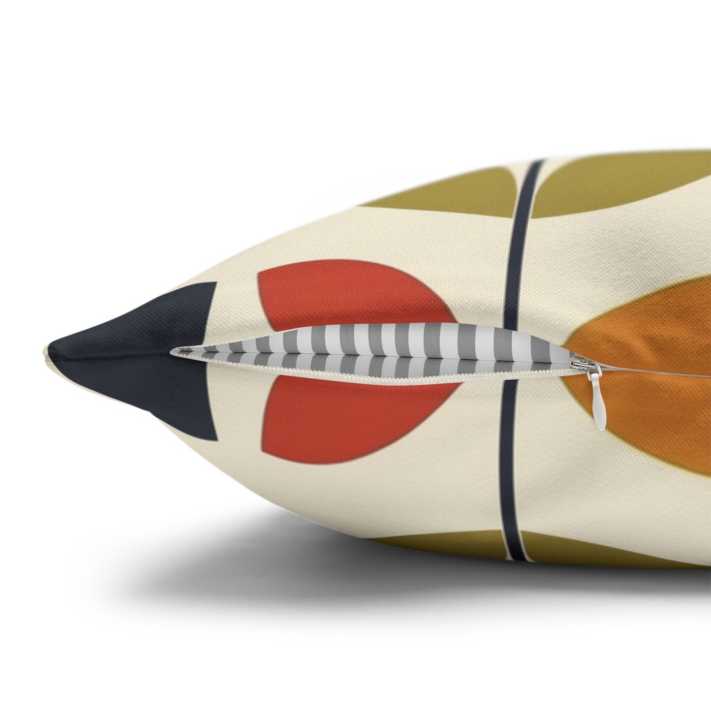 Scandinavian Pillow Cover with Colorful Leaf Pattern