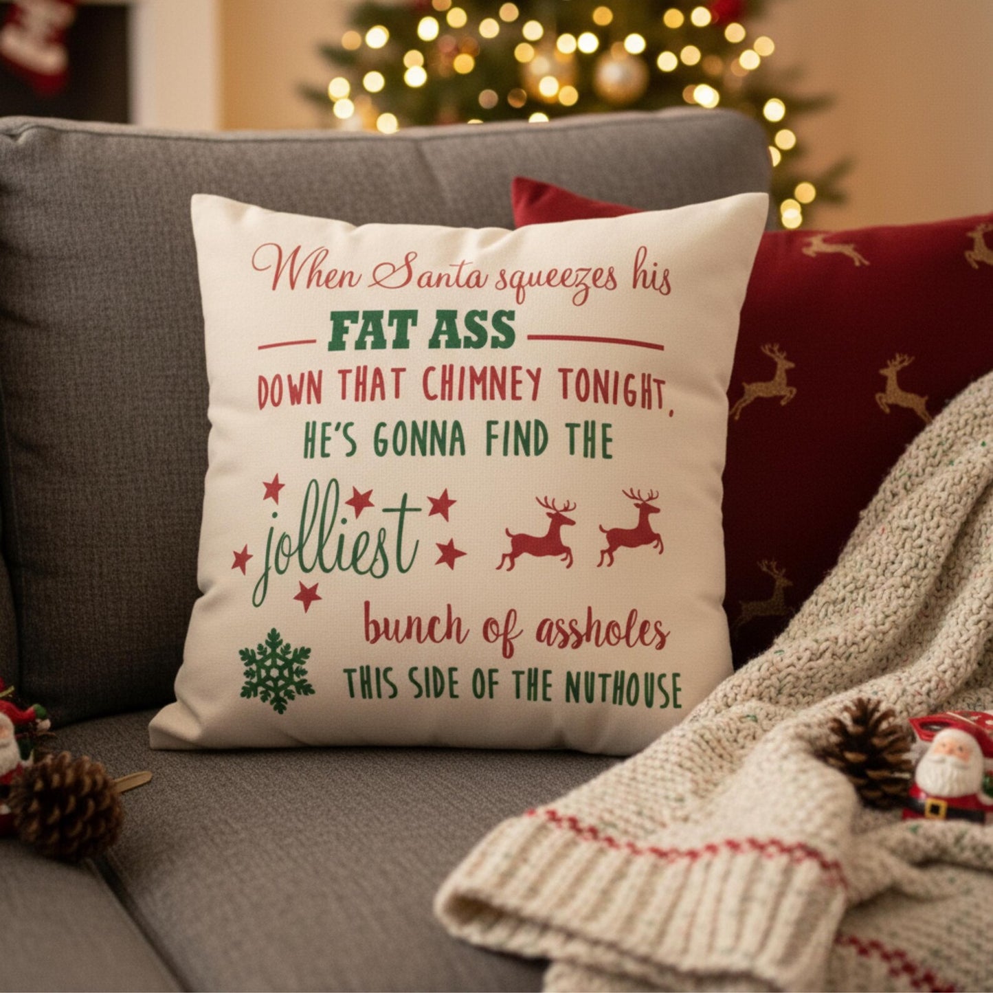 National Lampoons Christmas Pillow Cover Quote
