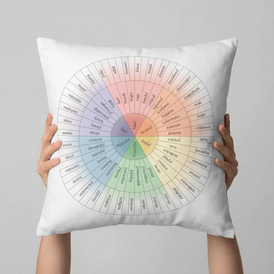 Wheel of Emotions Pillow Cover