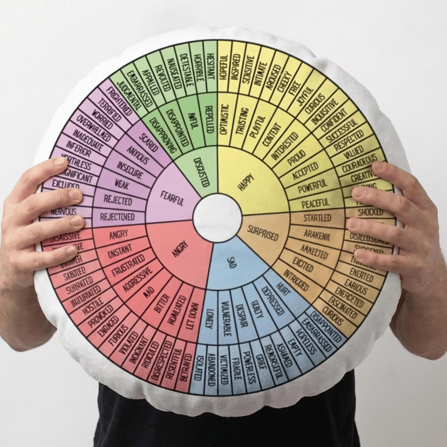 Round Wheel of Emotions Pillow
