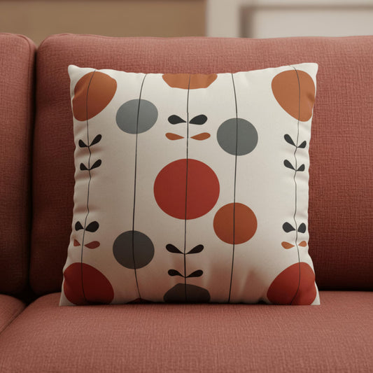 Scandinavian Pillow Cover with Abstract Dot Pattern