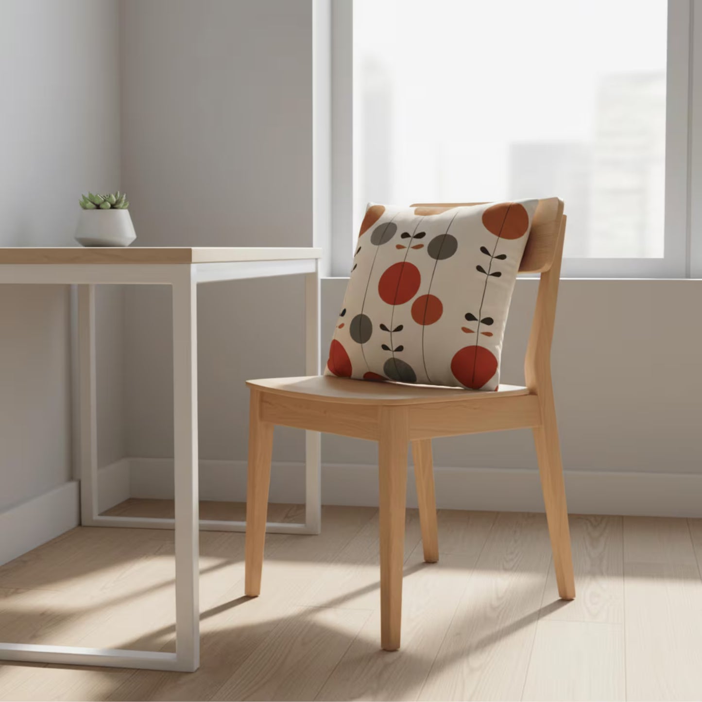Scandinavian Pillow Cover with Abstract Dot Pattern